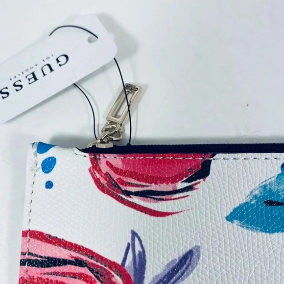 Guess White & Floral Flat Wallet/Pouch - Picture 8 of 9